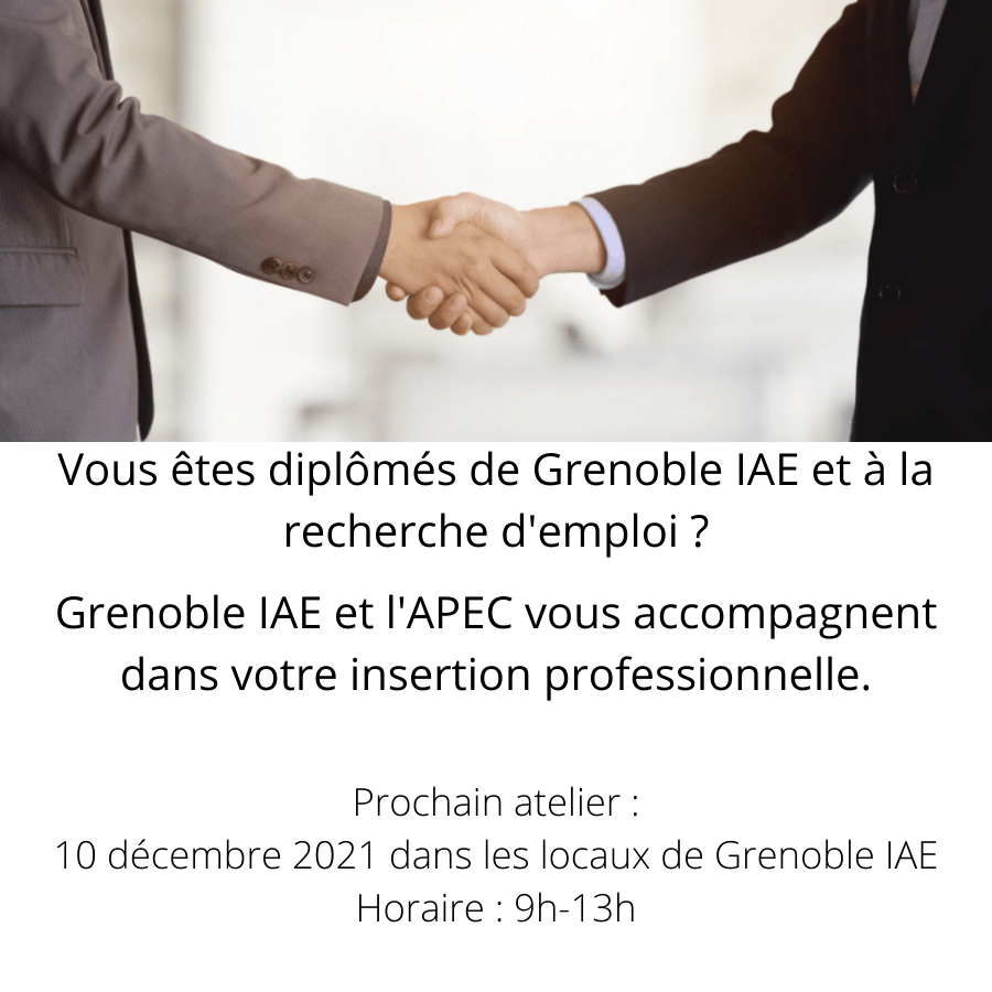 Atelier Apec Objectif 1er Emploi Grenoble Iae Community 6745